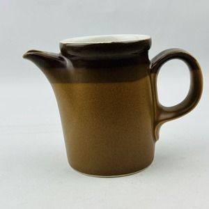 Mikasa Buckskin Creamer Pitcher Brown Bands Potter's Art Ben‎ Seibel Design